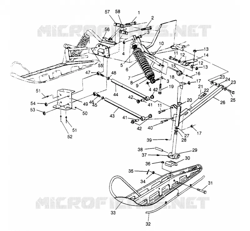 SOSPENSIONI ANTERIORI and SCIARE 500 CARB 0962764 (4931873187A013)