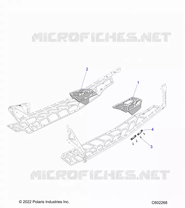 TELAIO, PASSENGER FOOTRESTS