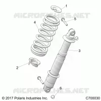 SUSPENSION, REAR SHOCK MONTAGGIO