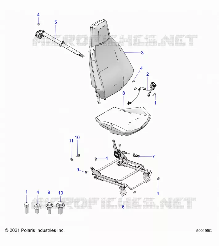 SEDE (DRIVER) AND SEAT BELT MOUNTING -T24AALHB/GB (500199C)