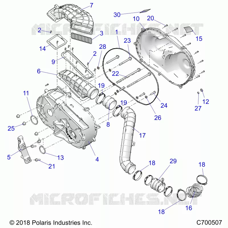 TRASMISSIONE, CLUTCH COVER AND DUCTING