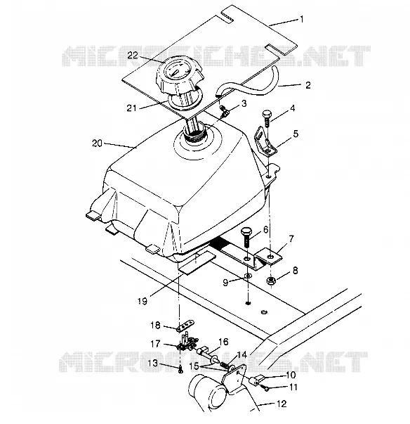 MONTAGGIO SERBATOIO CARBURANTE Sportsman 4x4 W948040 (4926842684A011)
