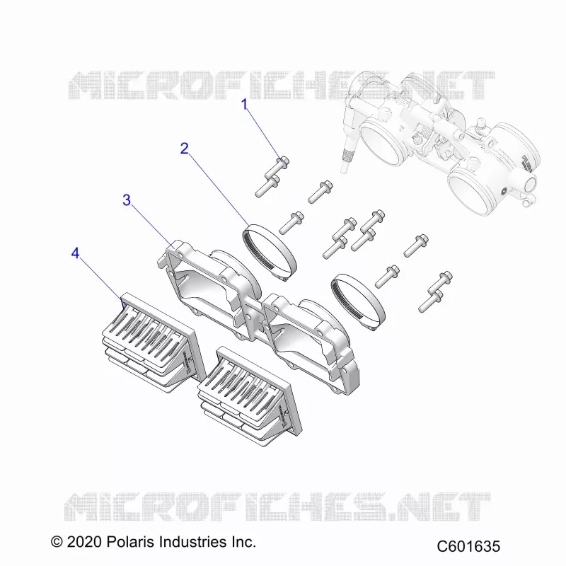 ENGINE, REED VALVE AND CORPO FARFALLATO ADAPTOR -S23TDP8RS (C601635)