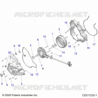 ENGINE, STATOR COVER AND FLYRUOTA