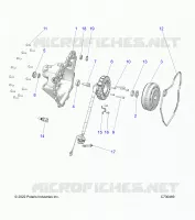 ENGINE, STATOR COVER AND FLYRUOTA