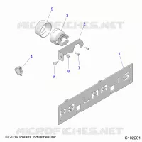 ELETTRICO, FOG LAMP AND FRONT LICENSE BRACKET