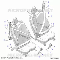 SEDE BELT MOUNTING, REAR, STANDARD -Z22R4E92AD/AJ (C0703030-5)