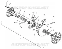 TRASMISSIONE FRIZIONE 500 EFI SKS 0962574, 500 EFI RMK 0962974, and EUROPEAN 500 EFI (4931983198C001)