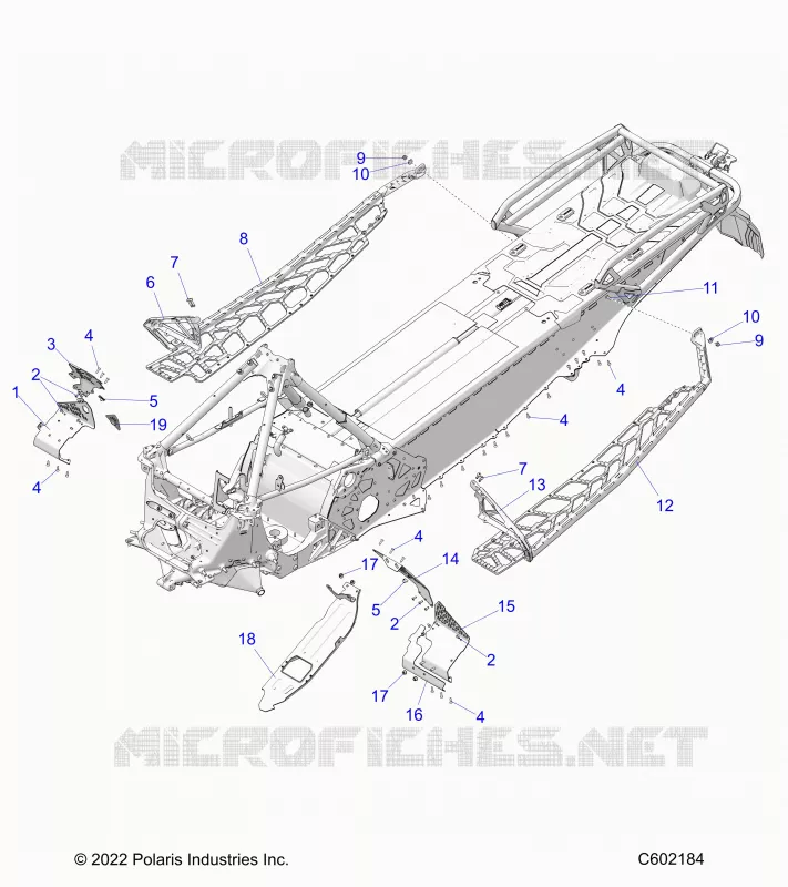 CHASSIS, PROTEZIONE FRIZIONE, FOOTRESTS, AND RUNNINGBOARDS