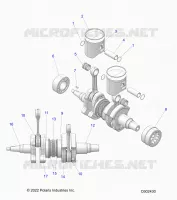 ENGINE, PISTON AND ALBERO MOTORE
