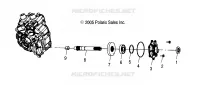 TRASMISSIONE, PRINCIPALE SCATOLA INGRANAGGI OUTPUT SHAFT