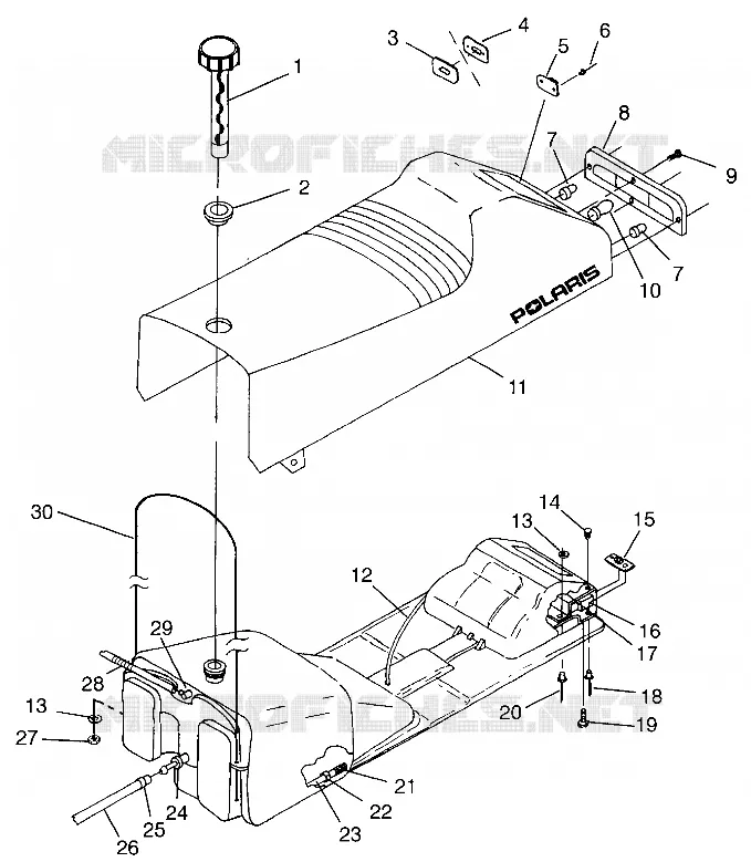 SEDILE   SERBATOIO DI GAS XLT 0970756, XLT SKS 0970556, and XLT RMK 0970956 (4937693769A007)