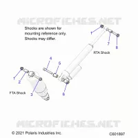 SUSPENSION, SHOCK MONTAGGIO, REAR SUSP.