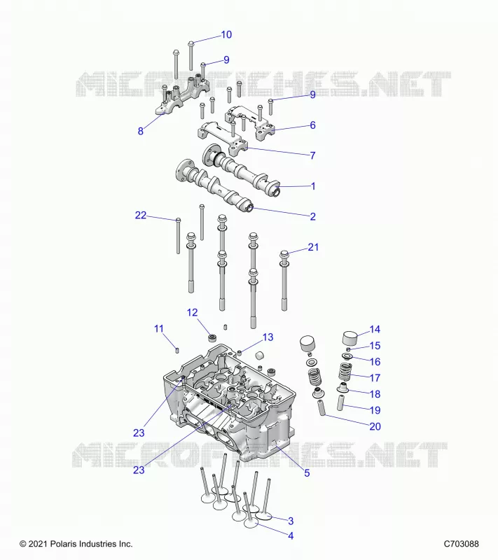 ENGINE, TESTA CILINDRO AND VALVES