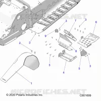 CHASSIS, FOOTREST-LH AND PROTEZIONE FRIZIONE
