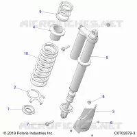 SUSPENSION, REAR SHOCK MONTAGGIO, STANDARD/PREMIUM