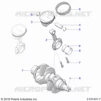 ENGINE, ALBERO MOTORE AND PISTON