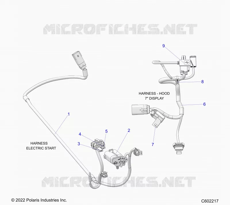ELETTRICO, WIRE HARNESS, HOOD, ELECTRIC START