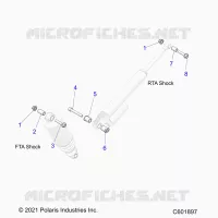 SUSPENSION, SHOCK MONTAGGIO, REAR SUSP.