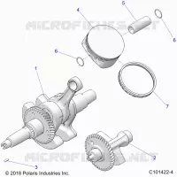 ENGINE, ALBERO MOTORE, PISTON AND BALANCE SHAFT