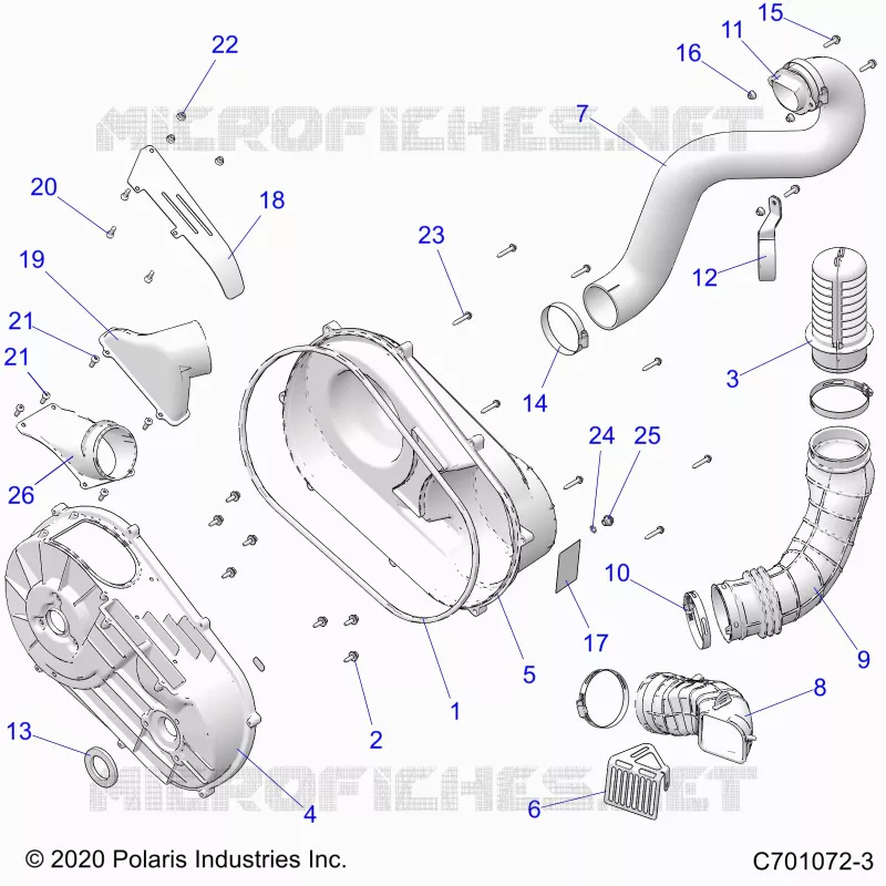 TRASMISSIONE, CLUTCH COVER AND DUCTING