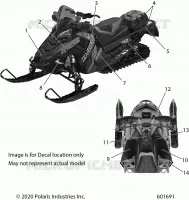 DECALS, RED SIDE PANEL W/LIME SQUEEZE ACCENT
