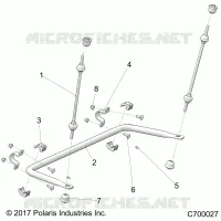 SUSPENSION, POSTERIORE STRUT STABILIZZATORE