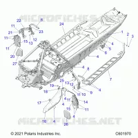CHASSIS, PROTEZIONE FRIZIONE, FOOTRESTS, AND RUNNING BOARDS