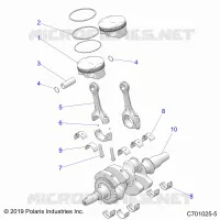 ENGINE, ALBERO MOTORE AND PISTON