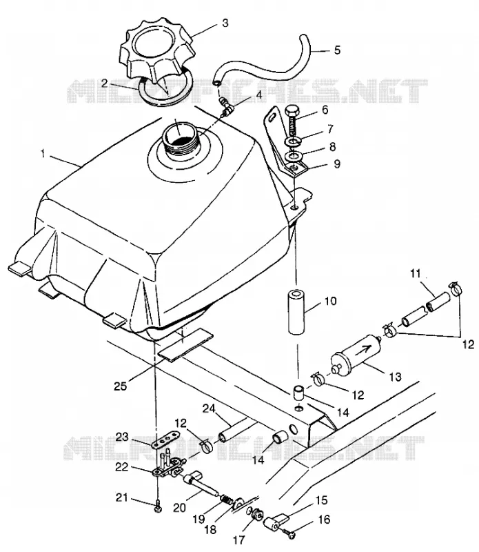 CARBURANTE TANK Magnum 4X4 W97AC42A, Swedish Magnum 4X4 S97AC42E and Norwegian Ma (4940834083A013)