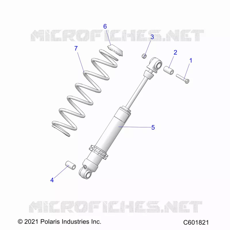 SUSPENSION, AMMORTIZZATORE POSTERIORE TRACK (7045713)