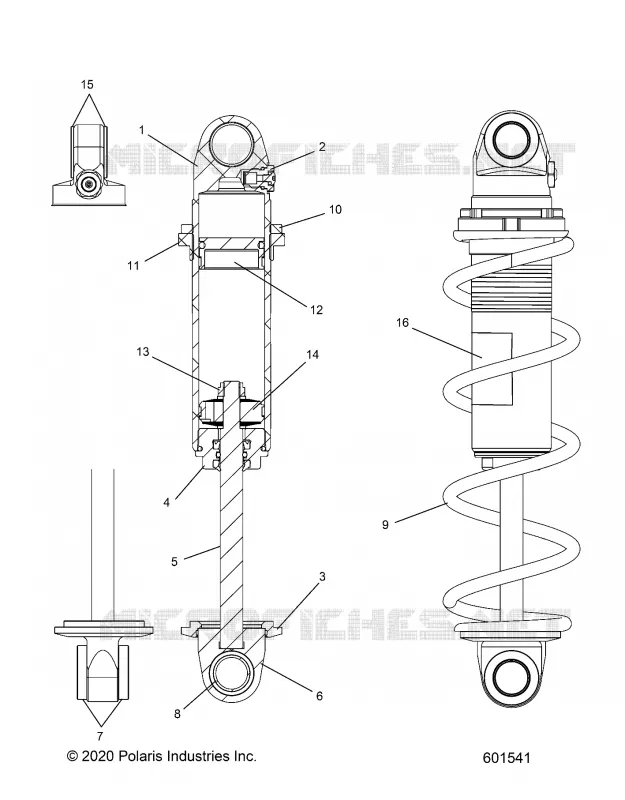 SUSPENSION, SHOCK ANTERIORE TRACK, MONOTUBE 7045530