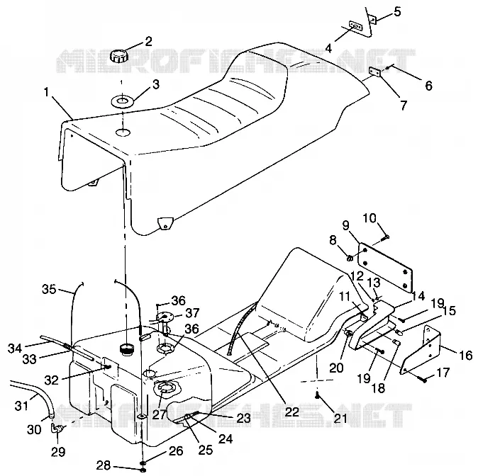 SEDILE   SERBATOIO DI GAS STORM 0985782 (4943674367A006)