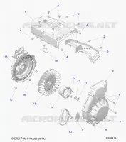 ENGINE, BLOWER HOUSING AND AUTOAVVOLGENTE