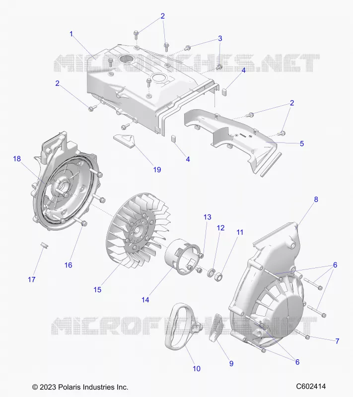 ENGINE, BLOWER HOUSING AND AUTOAVVOLGENTE