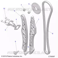CAM CATENA AND TENSIONER