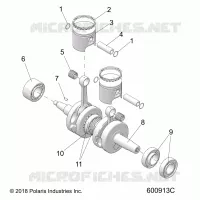 ENGINE, PISTON AND ALBERO MOTORE