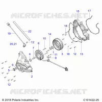 ENGINE, STATOR COVER AND VOLANO
