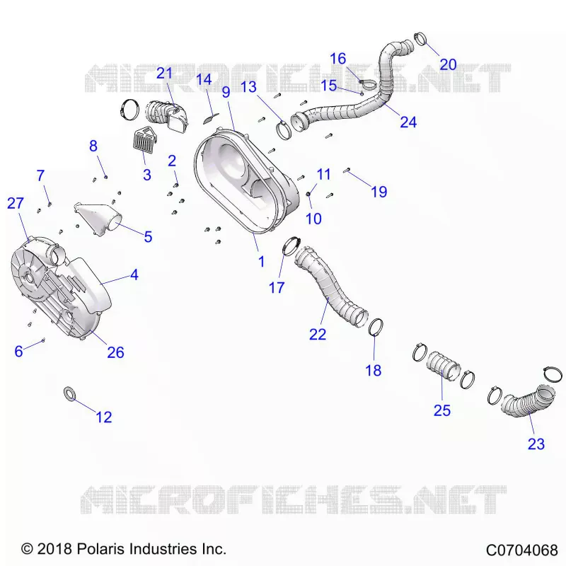 TRASMISSIONE, CLUTCH COVER AND DUCTING