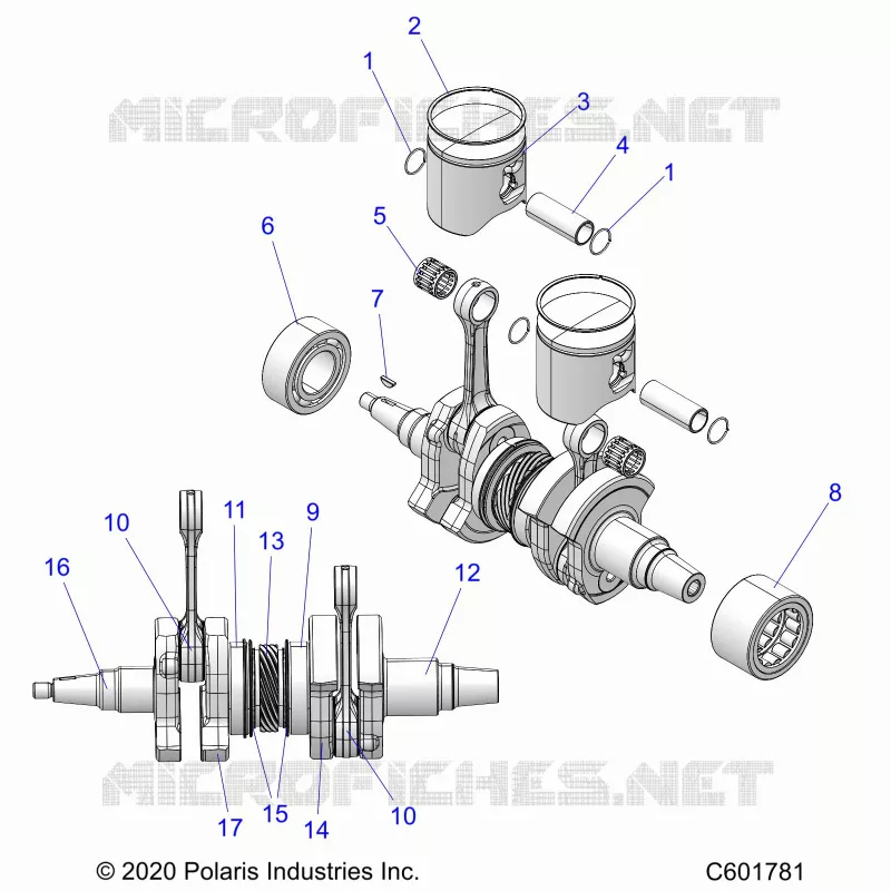 ENGINE, PISTON AND ALBERO MOTORE