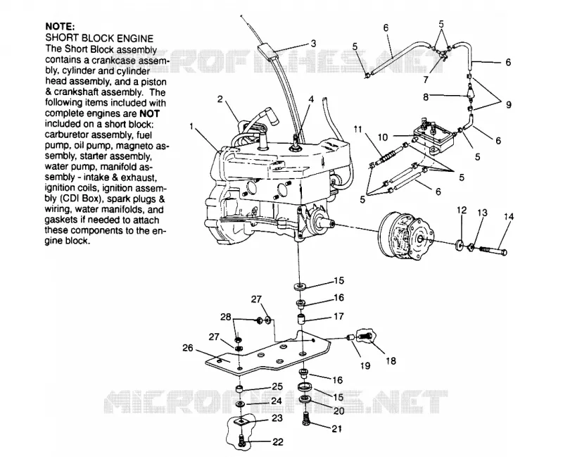 MONTAGGIO DEL MOTORE LITE GT 0963133 and EUROPEAN LITE GT E963133 (4933083308B013)