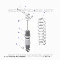 SUSPENSION, AMMORTIZZATORE POSTERIORE TRACK (7043994)