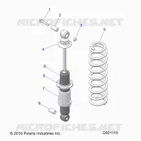 SUSPENSION, AMMORTIZZATORE POSTERIORE TRACK (7043994)