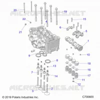 ENGINE, TESTA CILINDRO AND VALVES