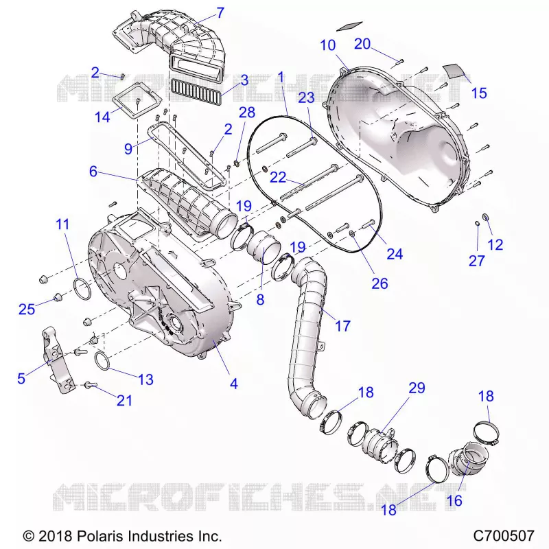 TRASMISSIONE, CLUTCH COVER AND DUCTING