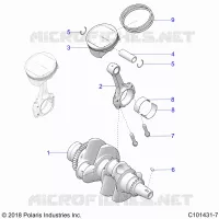 ENGINE, ALBERO MOTORE AND PISTON