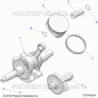 ENGINE, ALBERO MOTORE, PISTON AND BALANCE SHAFT