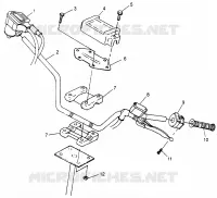 MANUBRIO Sport 400L W97BA38C and Trail Blazer W97BA25C (4940124012B007)
