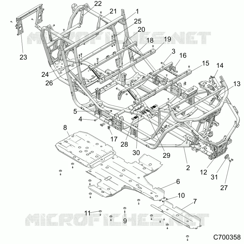 CHASSIS, TELAIO PRINCIPALE AND SKID PLATES