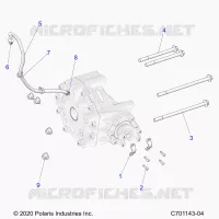 TRASMISSIONE, GEARCASE, REAR, MOUNTING
